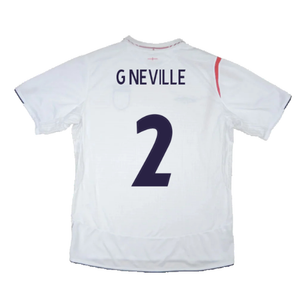 England 2005-2007 Home Shirt  (XL) (Excellent) (G NEVILLE 2)_1