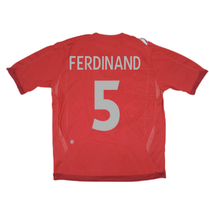 England 2006-08 Away Shirt (XL) (FERDINAND 5) (Good)_1