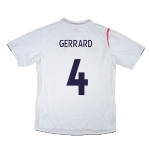 England 2006-08 Home Shirt (XL) (Excellent) (GERRARD 4)_2