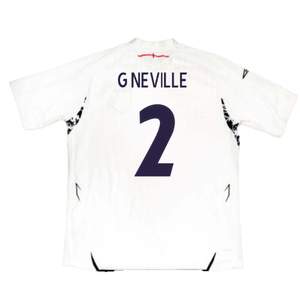 England 2007-09 Home Shirt (XL) (Excellent) (G NEVILLE 2)_1