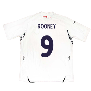 England 2007-09 Home Shirt (XL) (Excellent) (ROONEY 9)_2