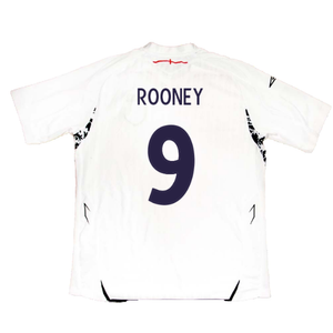 England 2007-09 Home Shirt (XL) (Excellent) (ROONEY 9)_2