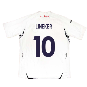 England 2007-2009 Home Shirt (XL) (LINEKER 10) (Good)_1