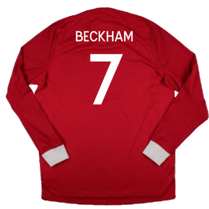 England 2010-2011 Away L/S Shirt (L) (Excellent) (BECKHAM 7)_1