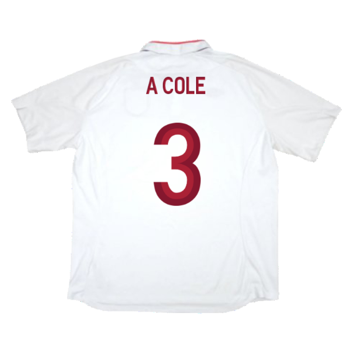 England 2012-13 Home Shirt (XL) (Very Good) (A Cole 3)