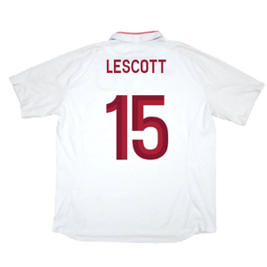 England 2012-13 Home Shirt (S) (Very Good) (Lescott 15)_1