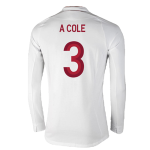 England 2012-13 Long Sleeve Home Shirt (L) (Fair) (A Cole 3)_1