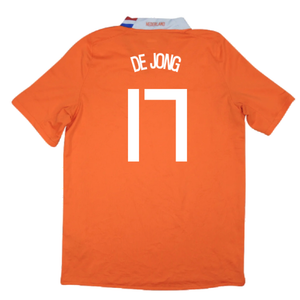 Holland 2008-10 Home Shirt (L) (Mint) (De Jong 17)_1