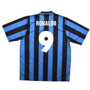 Inter Milan 1991-1992 Home Shirt (L) (Excellent) (RONALDO 9)_1