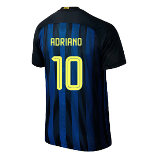 Inter Milan 2016-17 Home Shirt (S) (Excellent) (Adriano 10)_1