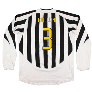 Juventus 2003-04 Long Sleeve Home Shirt (M) (Very Good) (Chiellini 3)_1