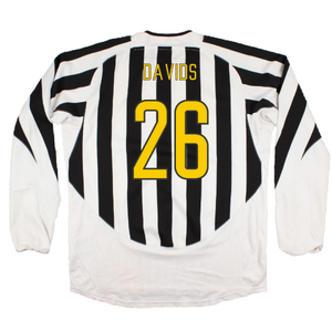 Juventus 2003-04 Long Sleeve Home Shirt (M) (Very Good) (Davids 26)_1