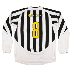 Juventus 2003-04 Long Sleeve Home Shirt (Sponsorless) (L) (Excellent) (Marchisio 8)_1