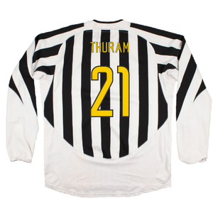 Juventus 2003-04 Long Sleeve Home Shirt (Sponsorless) (L) (Excellent) (Thuram 21)_1