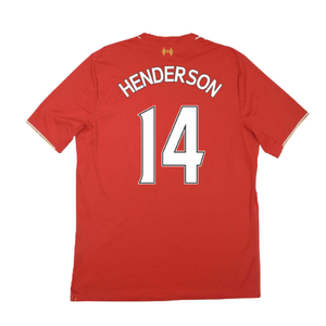 Liverpool 2015-16 Home Shirt (Very Good) (Henderson 14)_1