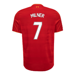 Liverpool 2016-17 Home Shirt (L) (Excellent) (Milner 7)_1