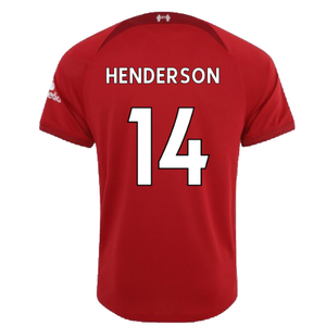 Liverpool 2022-23 Home Shirt (S) (Excellent) (HENDERSON 14)_1