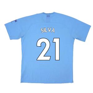 Manchester City 2019-20 Home Shirt (Excellent) (Silva 21)_1