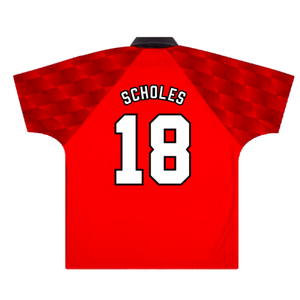 Manchester United 1996-98 Home (M) (Very Good) (Scholes 18)_1