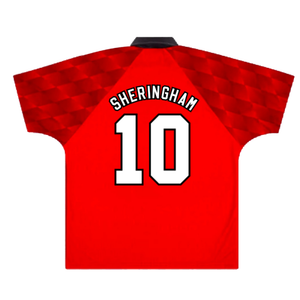 Manchester United 1996-98 Home (M) (Excellent) (Sheringham 10)_1