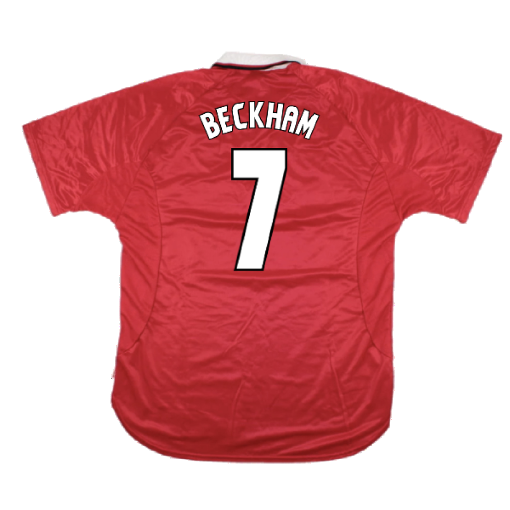 Manchester United 1997-99 European Home Shirt (XL) (Excellent) (Beckham 7)_1
