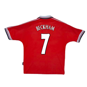 Manchester United 1998-00 Home Shirt (Y) (Excellent) (Beckham 7)_1