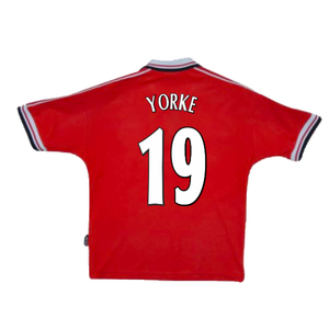 Manchester United 1998-00 Home Shirt (Y) (Excellent) (Yorke 19)_1