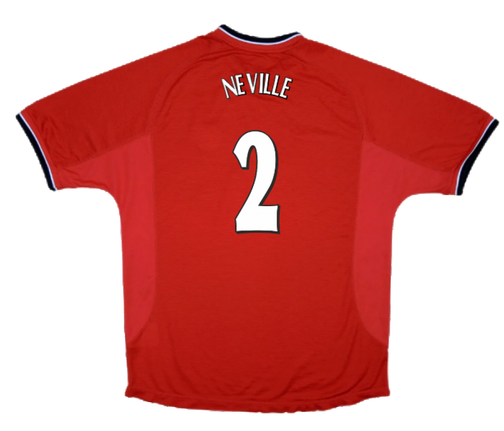 Manchester United 2000-02 Home Shirt ((Very Good) XL) (NEVILLE 2)_2