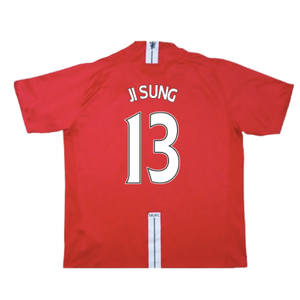 Manchester United 2007-09 Home Shirt (Excellent) (Ji Sung 13)_1