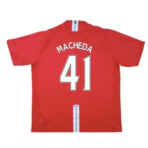 Manchester United 2007-09 Home Shirt (Excellent) (Macheda 41)_1