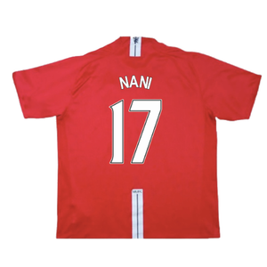 Manchester United 2007-09 Home Shirt (Excellent) (Nani 17)_1