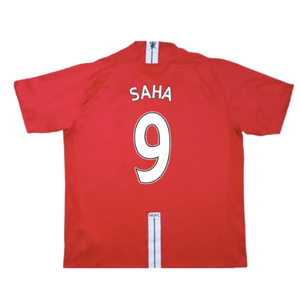 Manchester United 2007-09 Home Shirt (Excellent) (Saha 9)_1