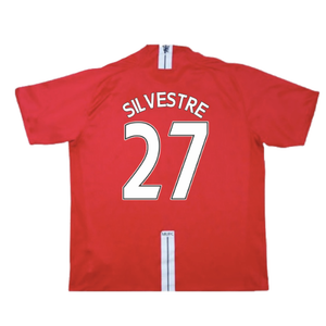 Manchester United 2007-09 Home Shirt (XL) (Excellent) (Silvestre 27)_1