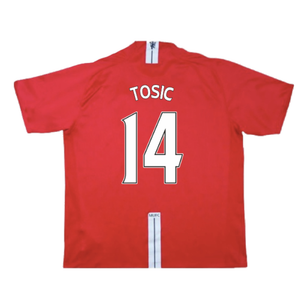 Manchester United 2007-09 Home Shirt (Excellent) (Tosic 14)_1