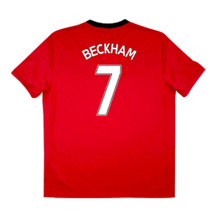 Manchester United 2009-10 Home Shirt (XL) (Very Good) (BECKHAM 7)_1