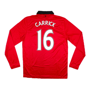 Manchester United 2013-14 Home Long Sleeve Shirt (L) (Mint) (Carrick 16)_1