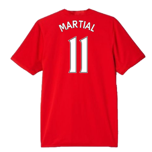 Manchester United 2016-17 Home Shirt (L) (Excellent) (Martial 11)_1