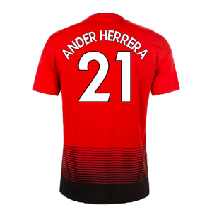 Manchester United 2018-19 Home Shirt (Excellent) (Ander Herrera 21)_1