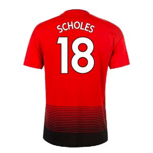 Manchester United 2018-19 Home Shirt (Mint) (Scholes 18)_1