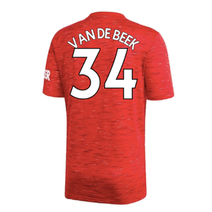 Manchester United 2020-21 Home Shirt (L) (Excellent) (VAN DE BEEK 34)_1