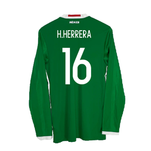 Mexico 2016-2017 Long Sleeve Home Shirt (XL) (Excellent) (H.Herrera 16)_1