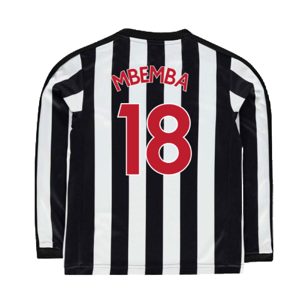 Newcastle United 2017-18 Long Sleeve Home Shirt (Sponserless) (L) (Mbemba 18) (Very Good)_1