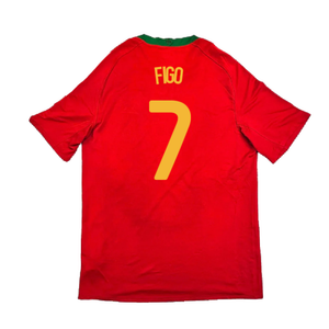 Portugal 2008-10 Home Shirt (M) (Very Good) (Figo 7)_1