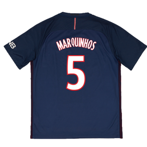 PSG 2016-17 Home Shirt (M) (Excellent) (Marquinhos 5)_1