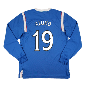 Rangers 2011-12 Home Long Sleeve Shirt (Sponsorless) (S) (Good) (Aluko 19)_1