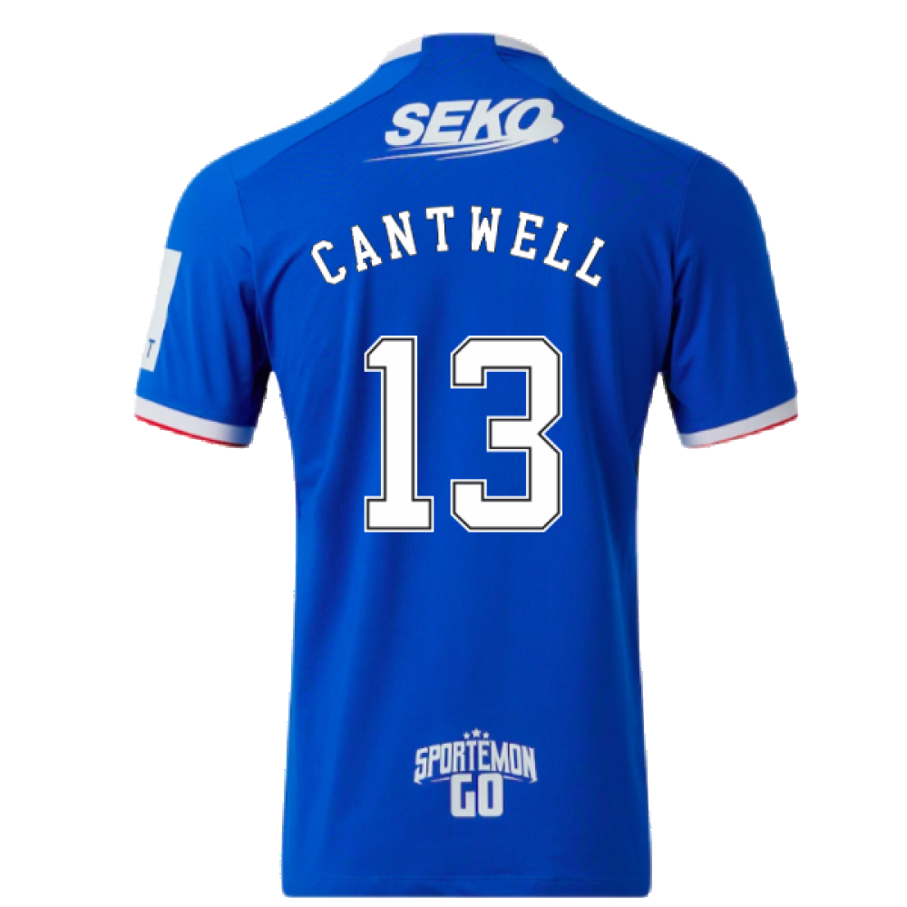 Rangers 2022-23 Home Shirt (XL) (Mint) (Cantwell 13)_1