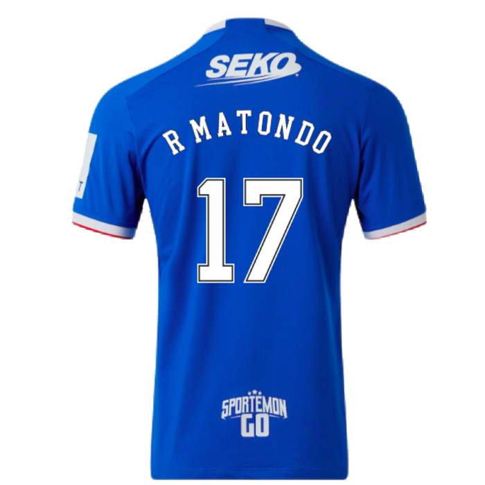 Rangers 2022-23 Home Shirt (XL) (Excellent) (R MATONDO 17)