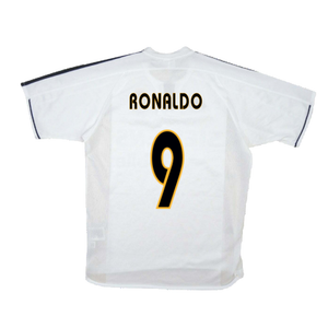 Real Madrid 2003-04 Home Shirt (S) (Good) (Ronaldo 9)_1