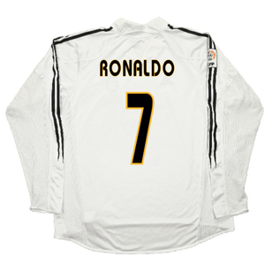 Real Madrid 2004-05 Long Sleeve Home Shirt (M) (Excellent) (RONALDO 7)_1