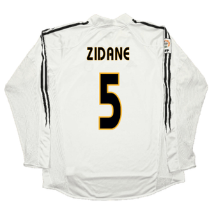 Real Madrid 2004-05 Long Sleeve Home Shirt (M) (Excellent) (ZIDANE 5)_1